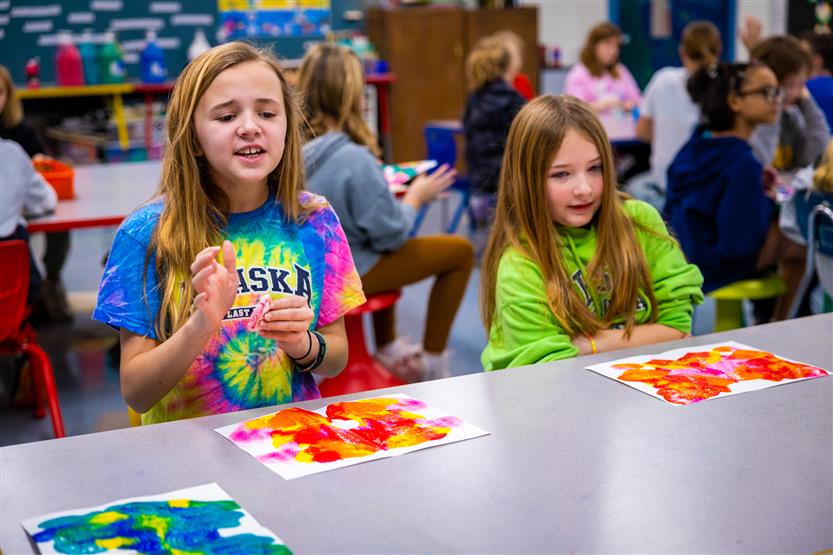 Students create print art